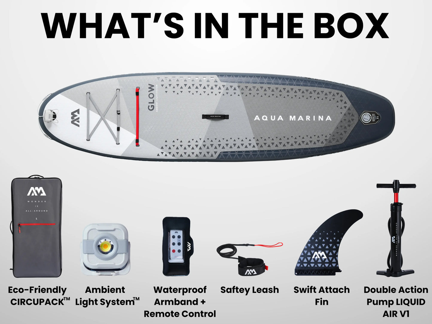 GLOW 10'4" Premium All-Around Glowing Inflatable Paddle Board