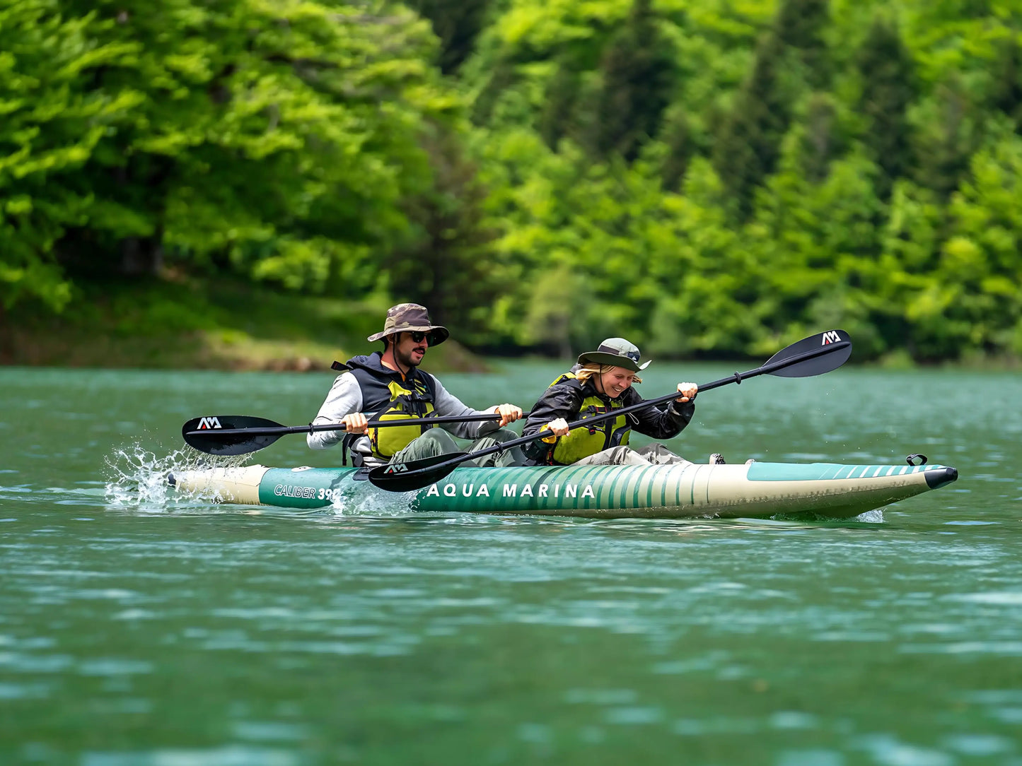 CALIBER 398 Angling / Fishing Inflatable Kayak 1/2-Person