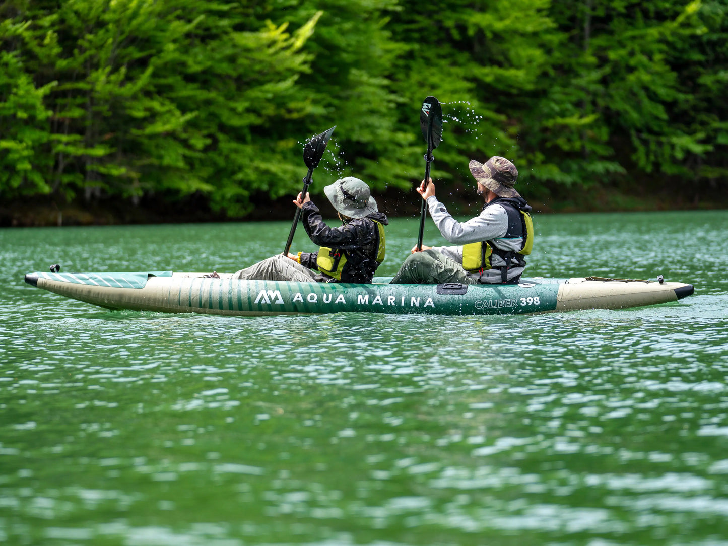 CALIBER 398 Angling / Fishing Inflatable Kayak 1/2-Person