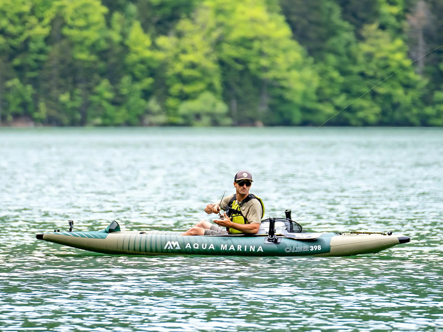CALIBER 398 Angling / Fishing Inflatable Kayak 1/2-Person